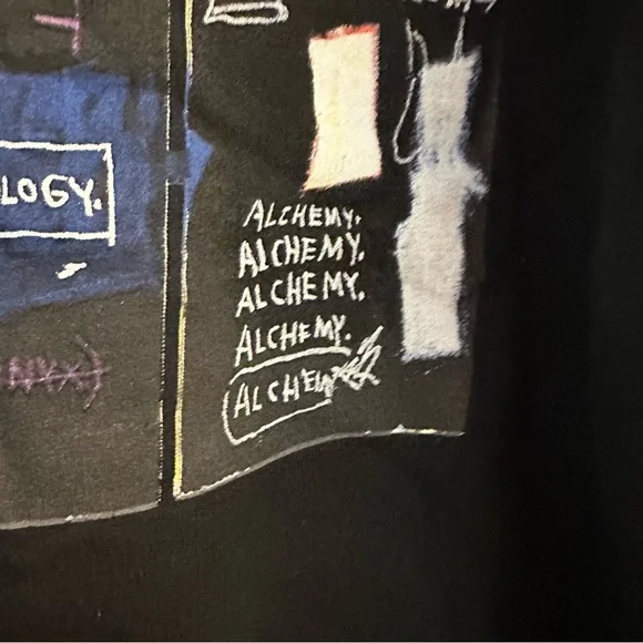 Jean Michel Basquiat x Dizzy Gillespie Jazz Horn Art Black Hoodie Size XL - Picture 5 of 10